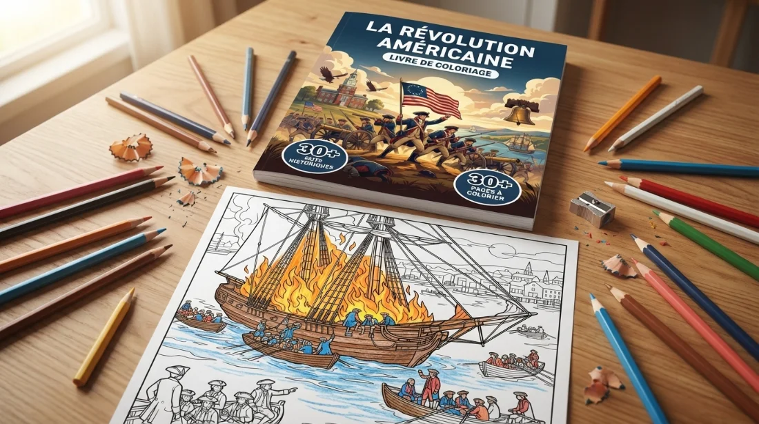 Coloring book in use