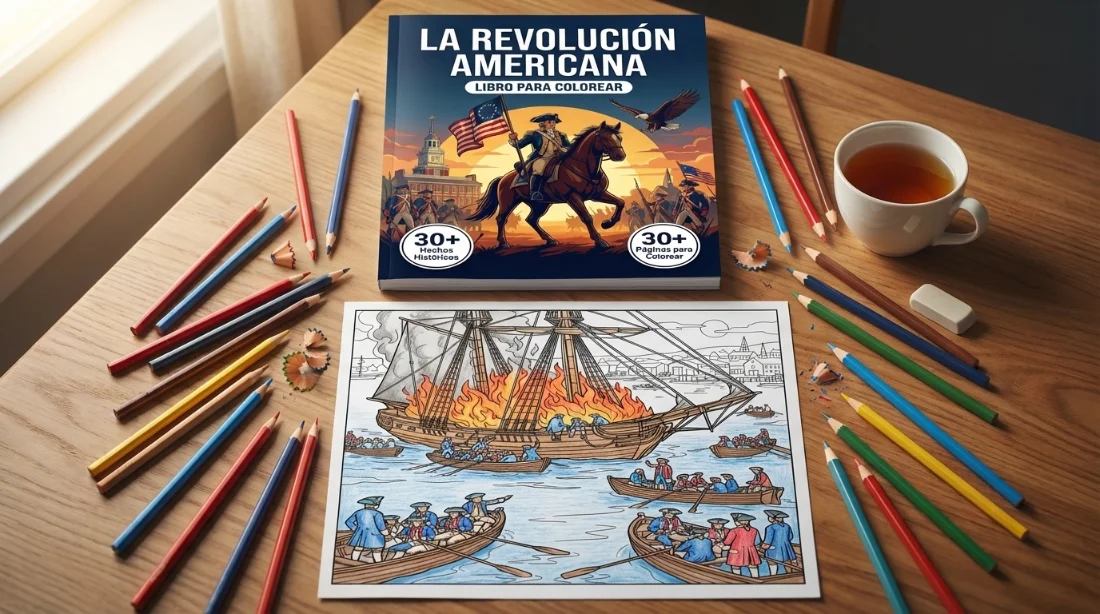 Coloring book in use