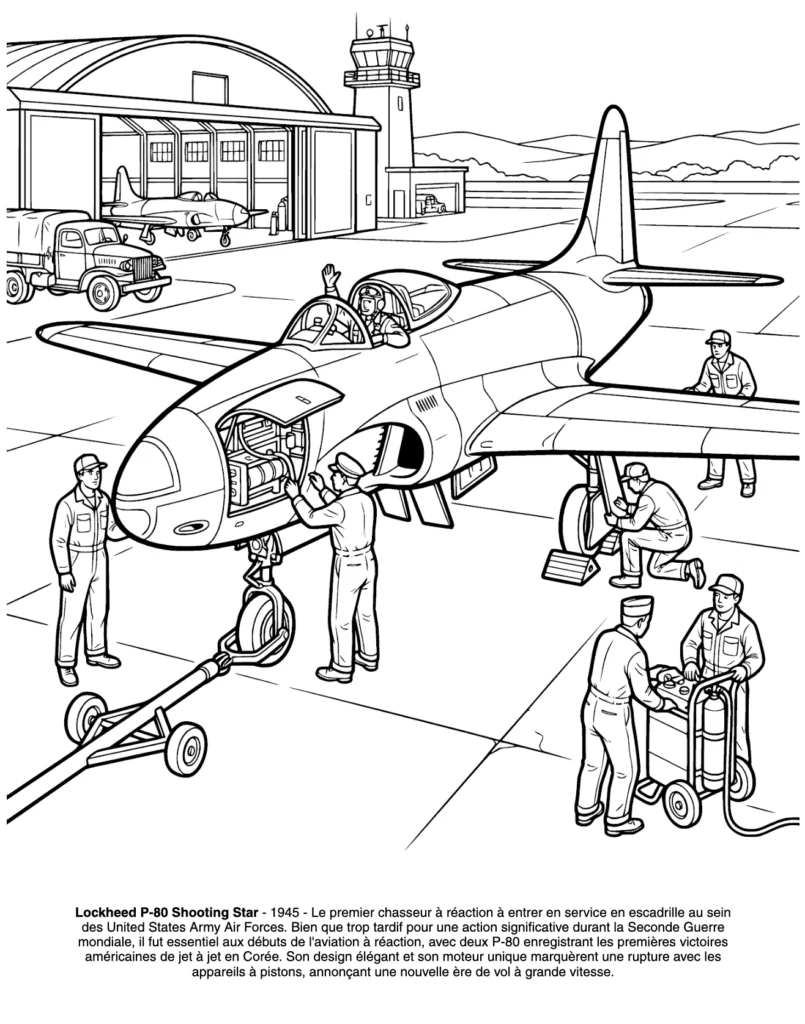 Avions de Chasse : le Livre de Coloriage coloring page preview