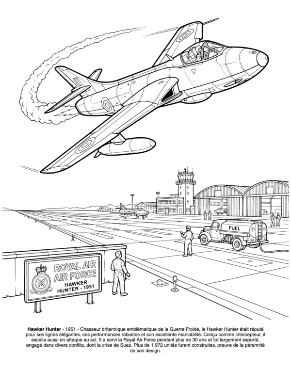 Avions de chasse livre coloriage