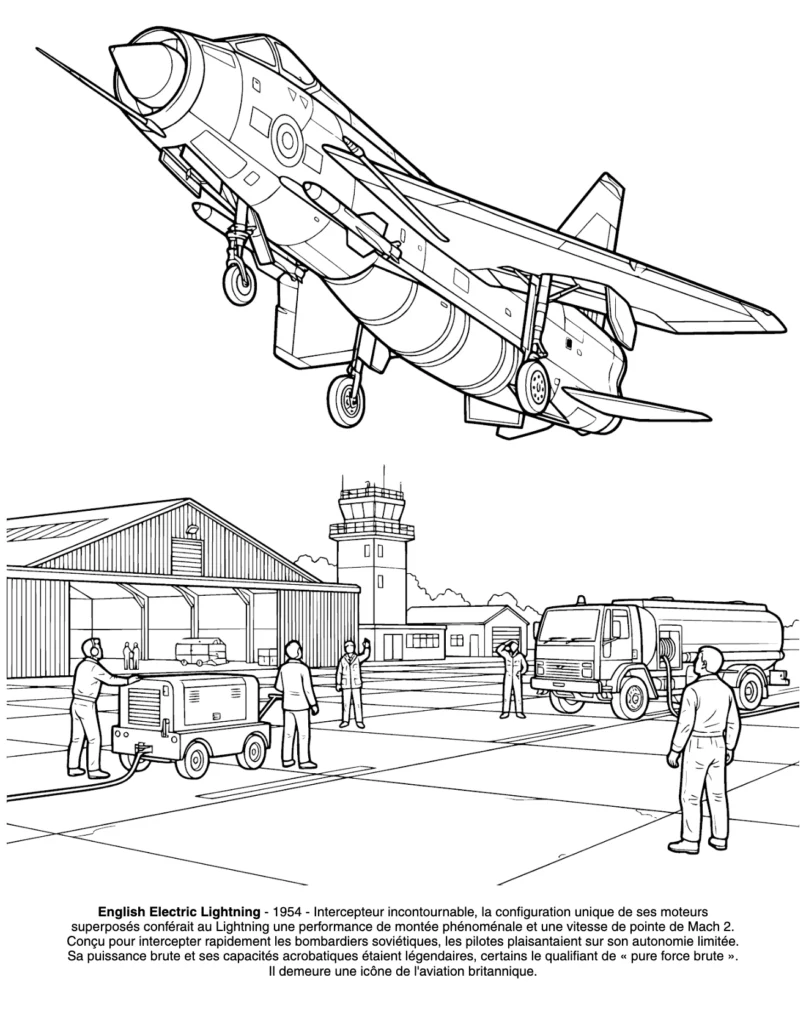 Avions de Chasse : le Livre de Coloriage coloring page preview