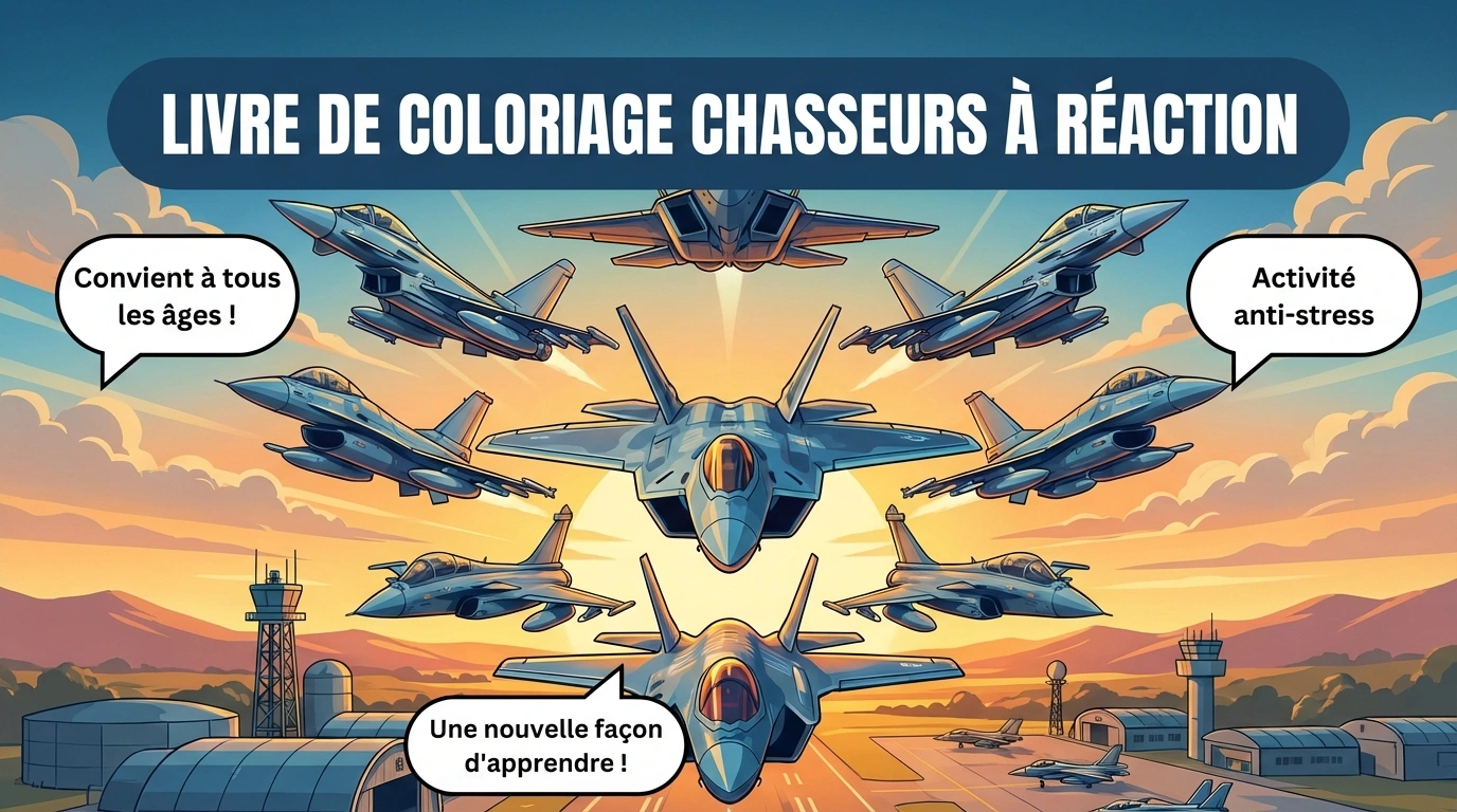 Avions de chasse livre coloriage