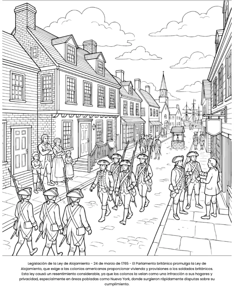 La Revolucion Americana: el Libro de Colorear coloring page preview