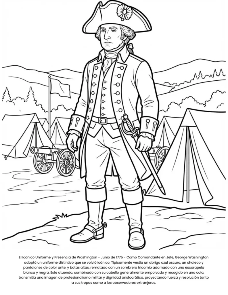 La Revolucion Americana: el Libro de Colorear coloring page preview