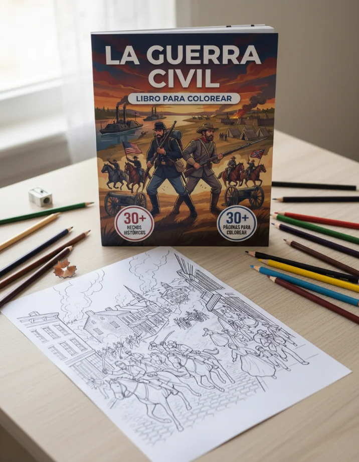 La Guerra de Secesion: el Libro de Colorear coloring page preview