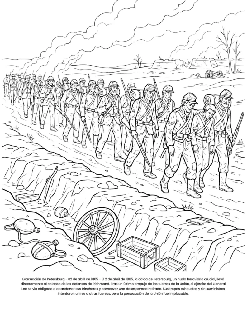 La Guerra de Secesion: el Libro de Colorear coloring page preview