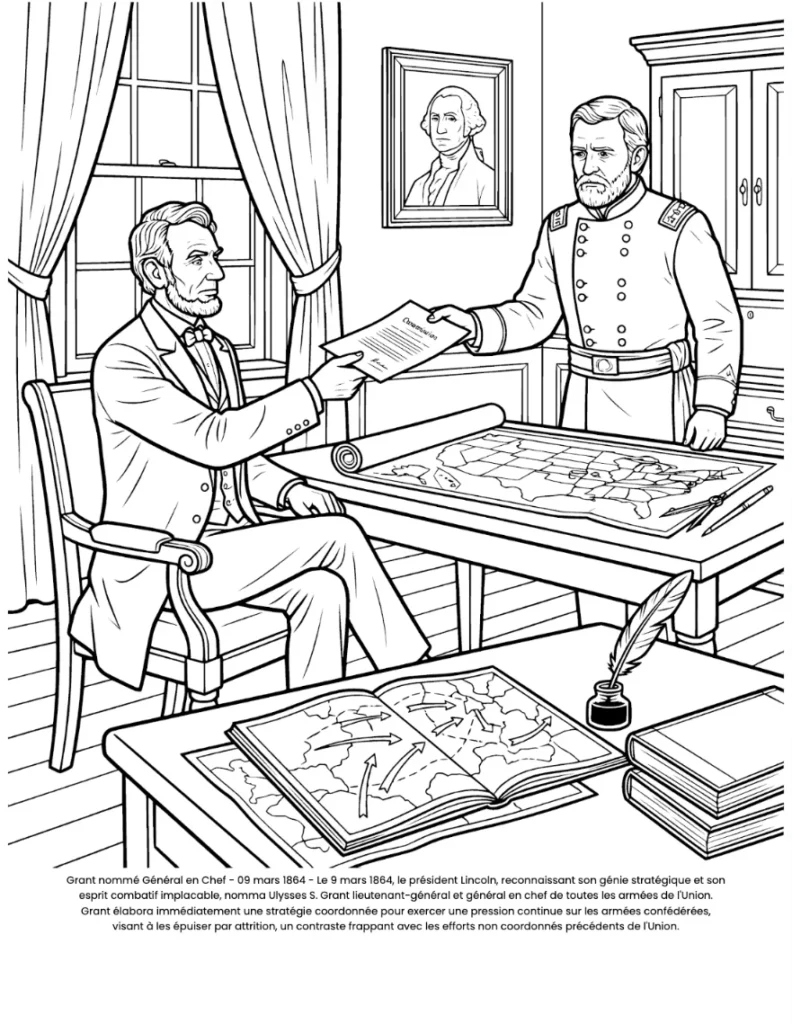 La Guerre de Sécession : le Livre de Coloriage coloring page preview