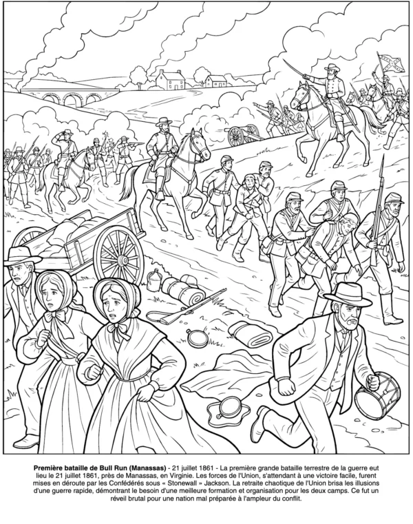 Guerre de Secession Livre Coloriage