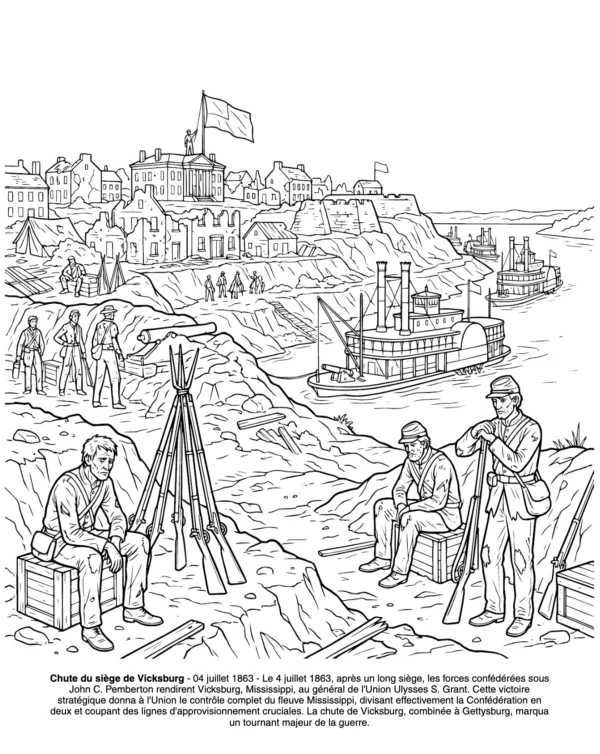 Guerre de Secession Livre Coloriage