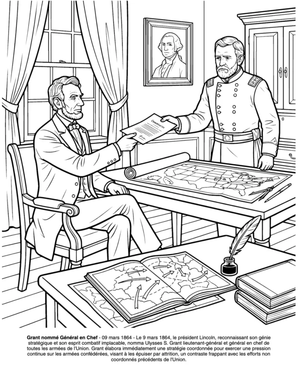 Guerre de Secession Livre Coloriage