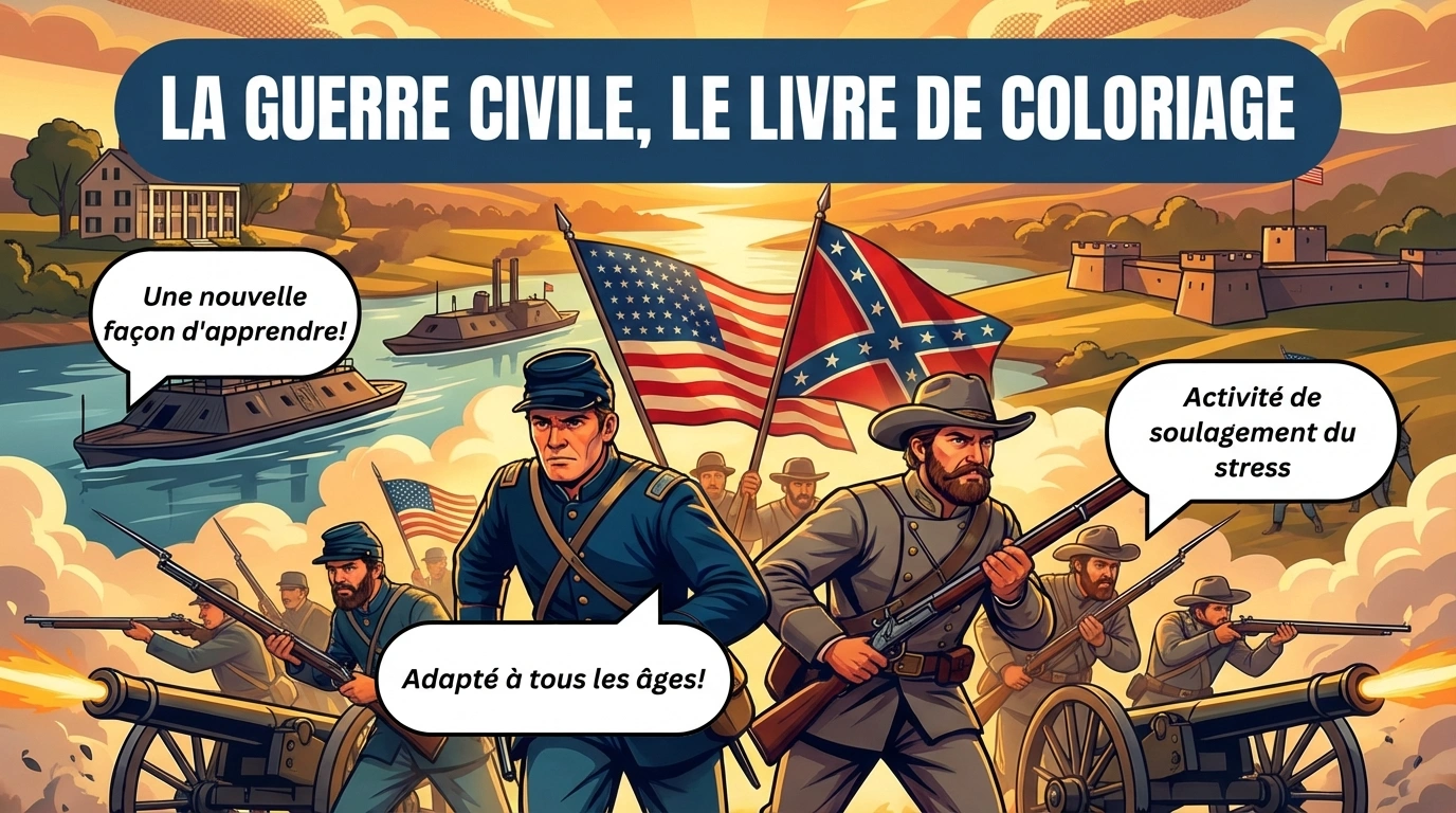 Guerre de Secession Livre Coloriage