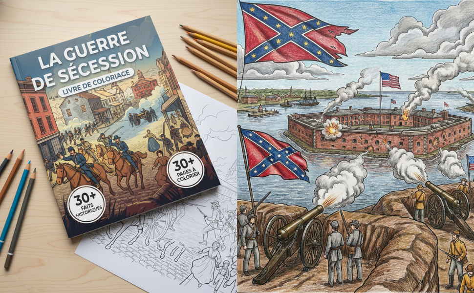 Coloring book in use