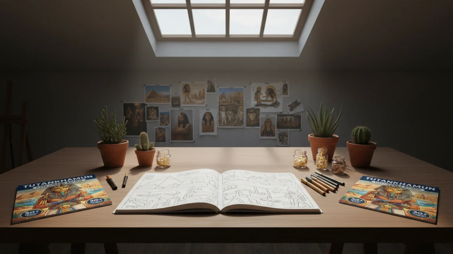 Coloring book in use