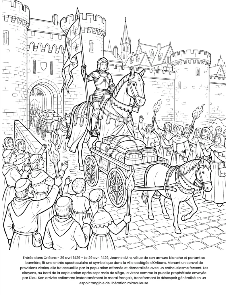 Jeanne d'Arc : le Livre de Coloriage coloring page preview