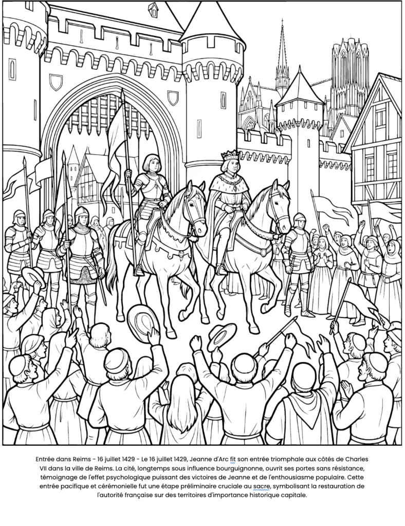 Jeanne d'Arc : le Livre de Coloriage coloring page preview