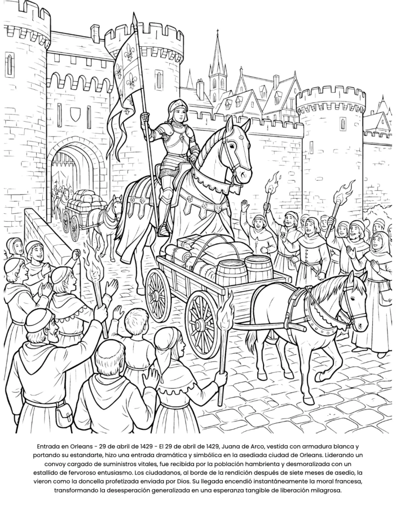 Juana de Arco: el Libro de Colorear coloring page preview