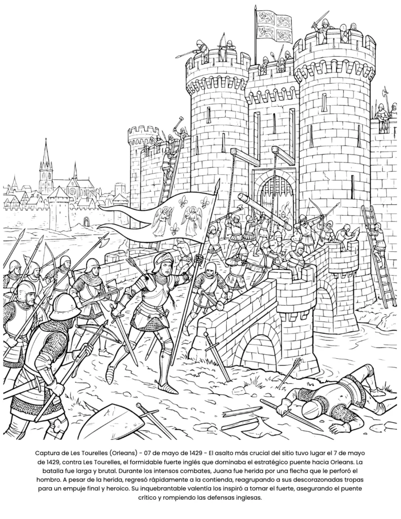 Juana de Arco: el Libro de Colorear coloring page preview