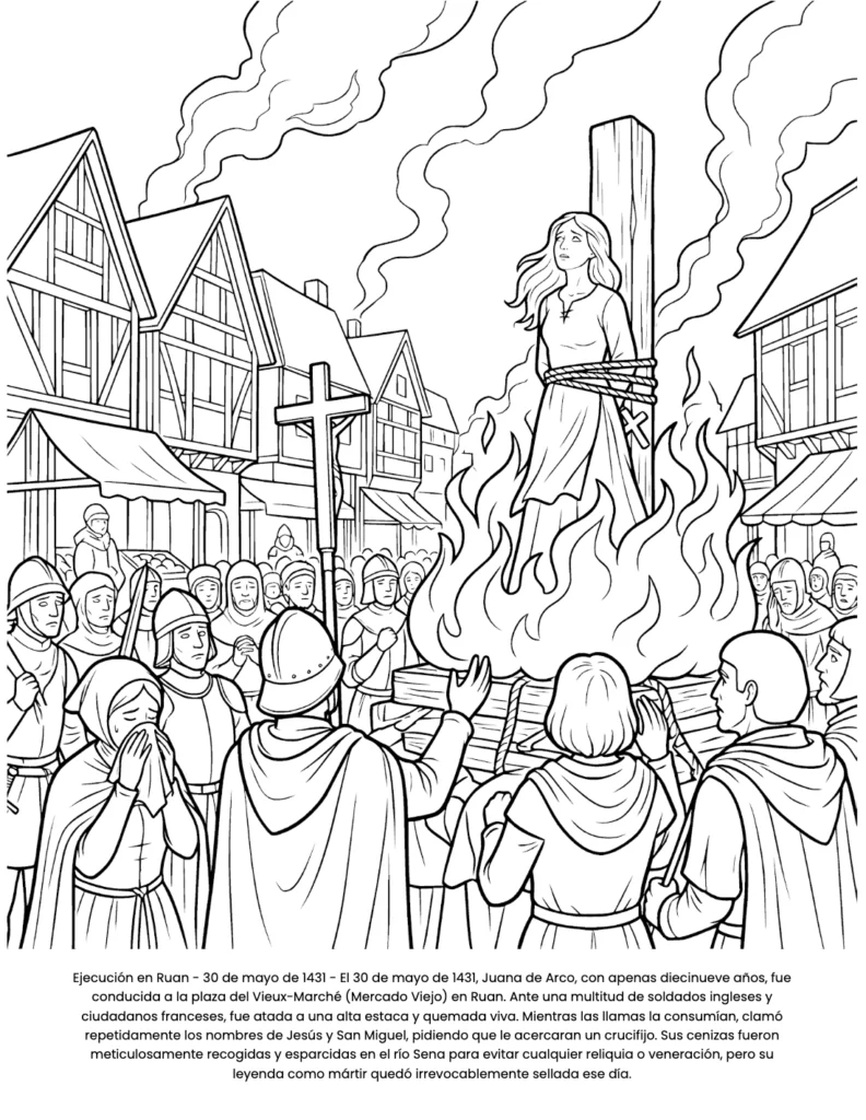 Juana de Arco: el Libro de Colorear coloring page preview