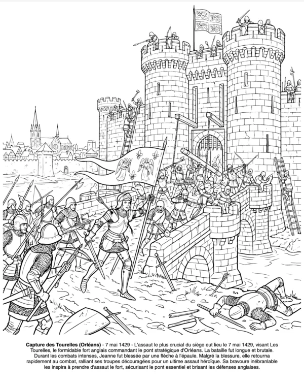 Jeanne d'Arc livre coloriage