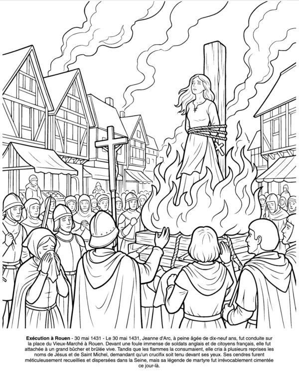 Jeanne d'Arc livre coloriage