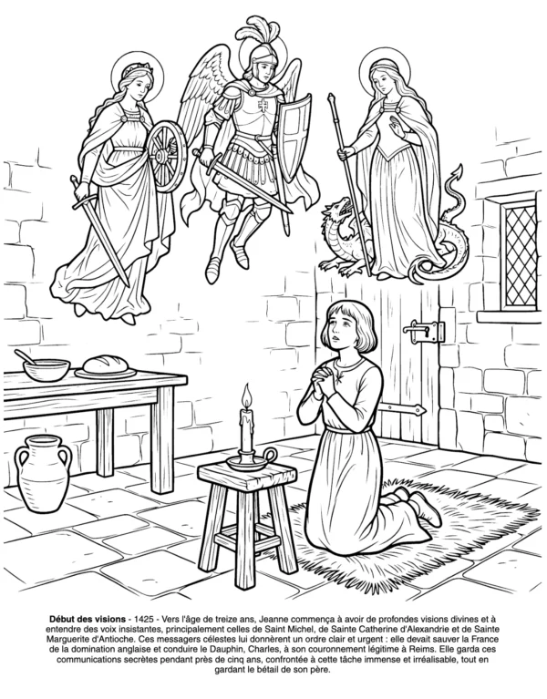 Jeanne d'Arc livre coloriage.