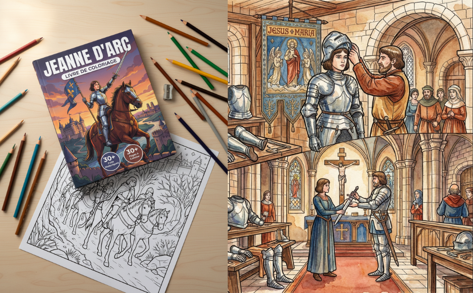 Coloring book in use