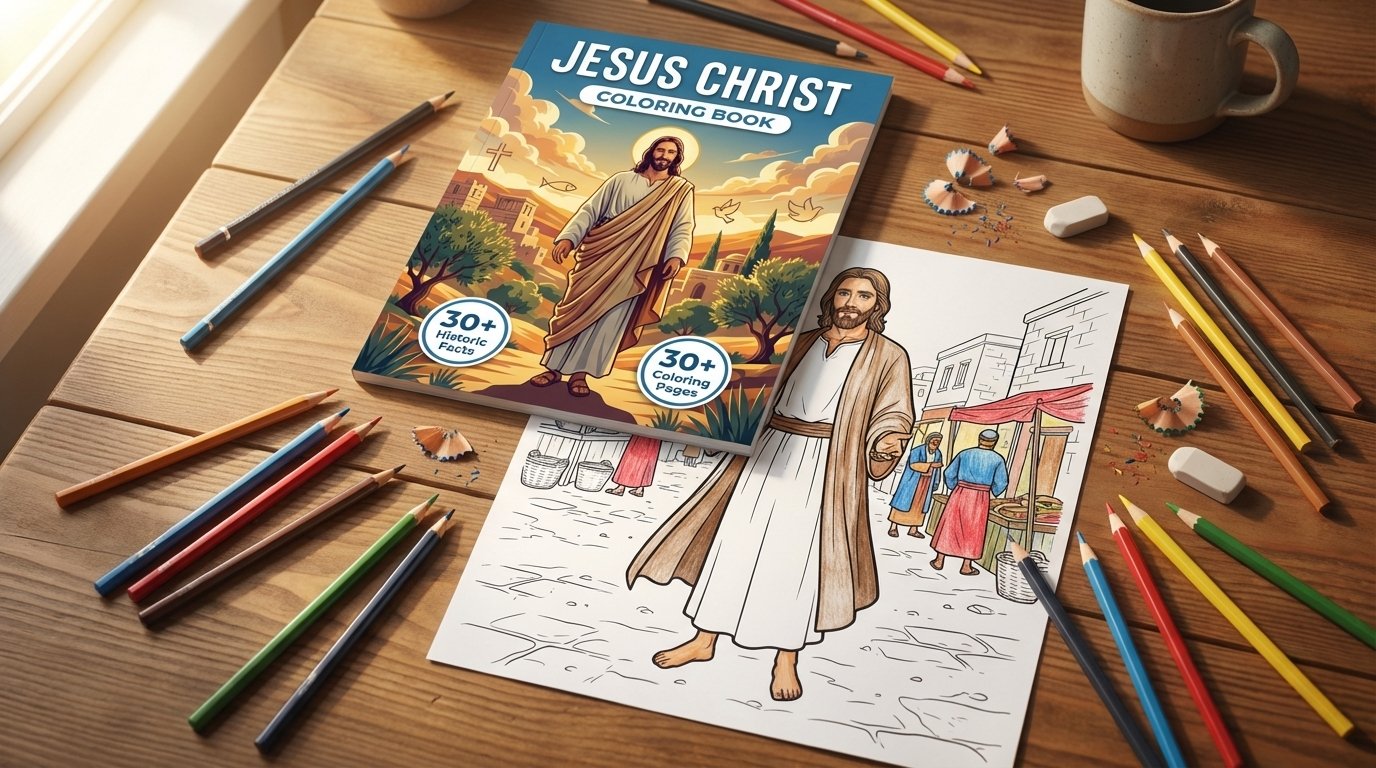 Coloring book in use