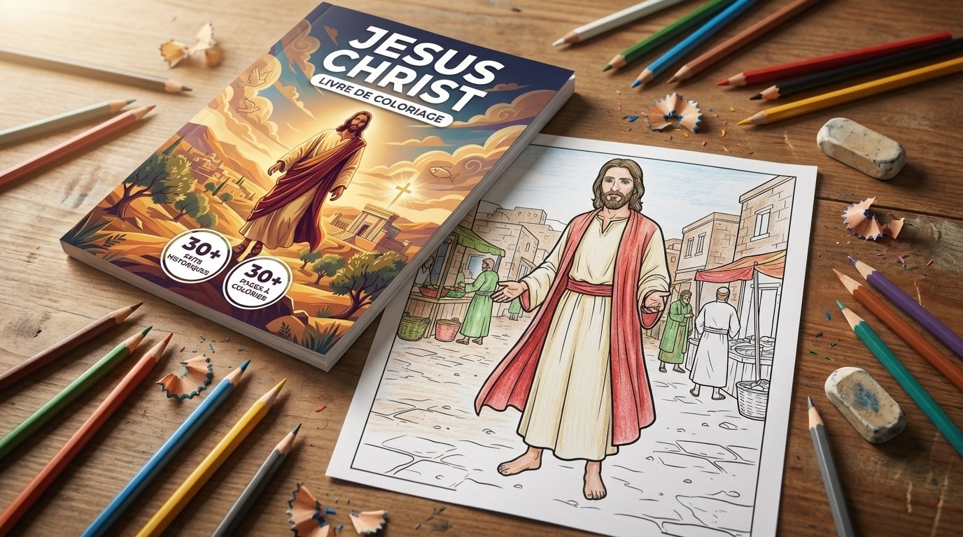 Coloring book in use