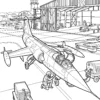 Jet Fighter Coloring Book 9-Lockheed F-104 Starfighter Jet Fighter Coloring Book