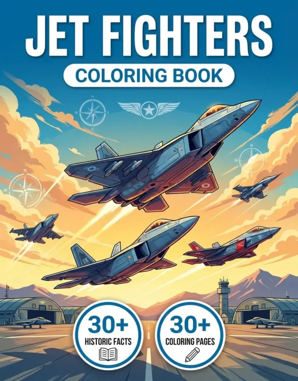 Jet Fighters Coloring Book 2