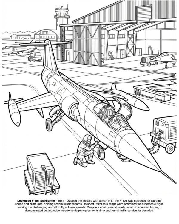 Jet Fighters Coloring Book