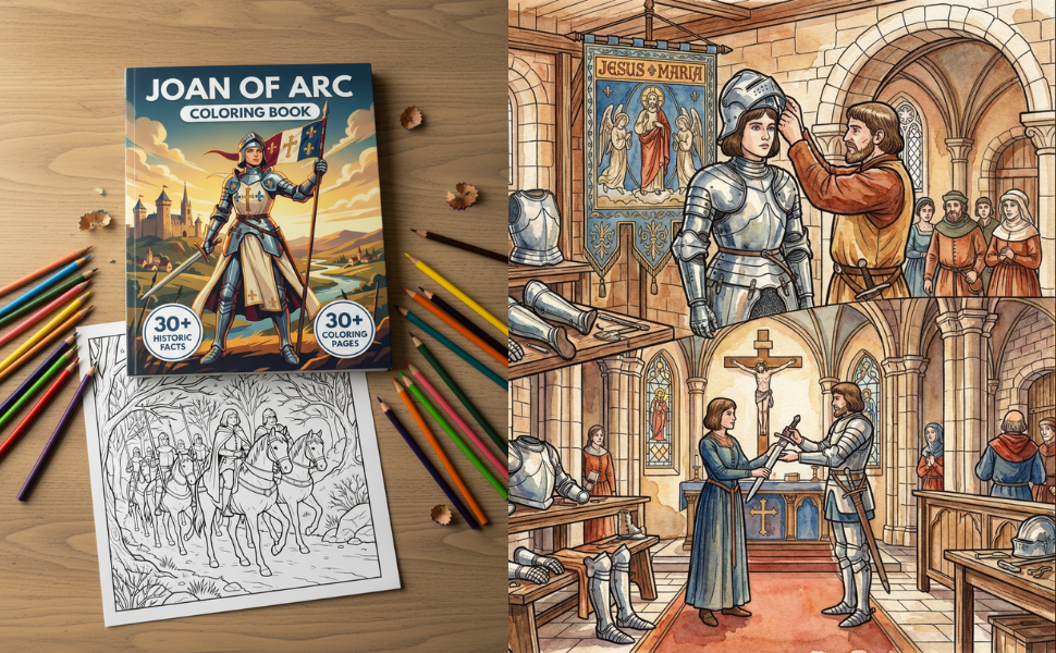 Coloring book in use