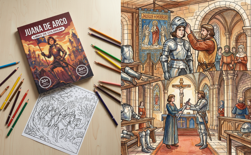 Coloring book in use