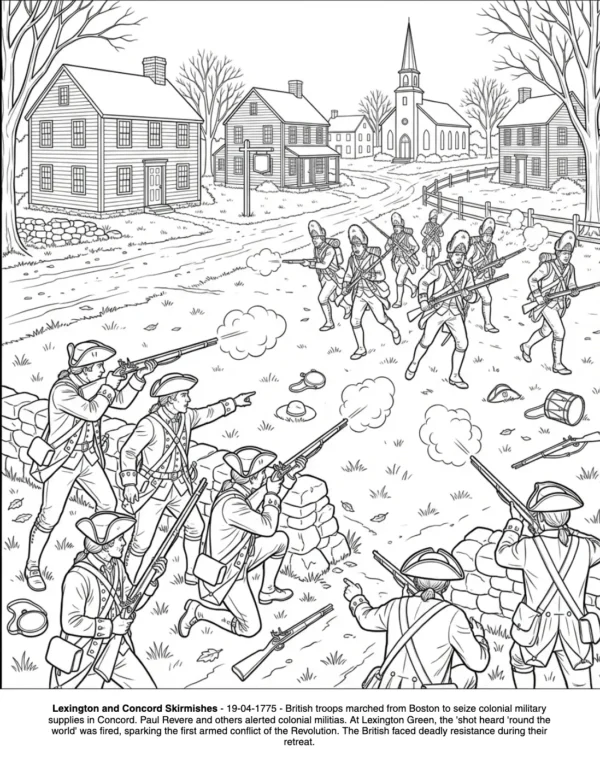 Revolution war coloring book