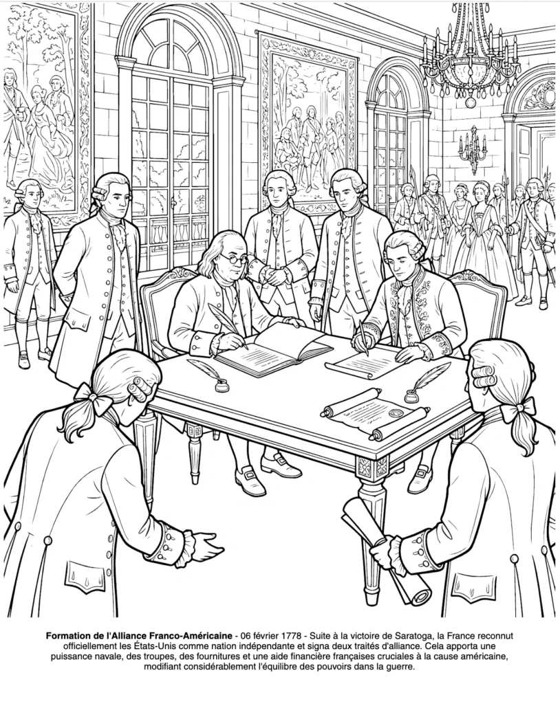 La Révolution Américaine : le Livre de Coloriage coloring page preview