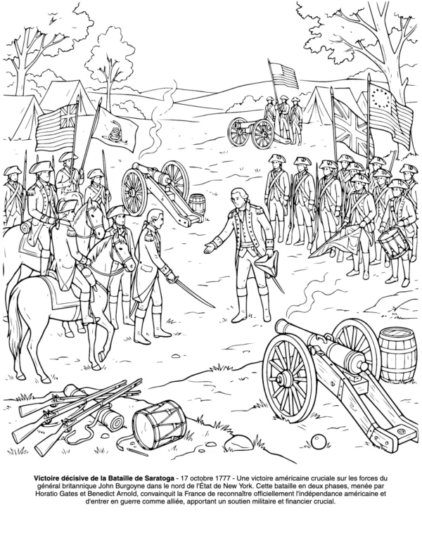 Livre coloriage revolution americaine