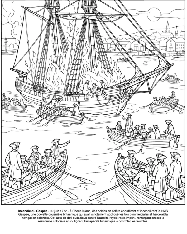 Livre coloriage revolution americaine