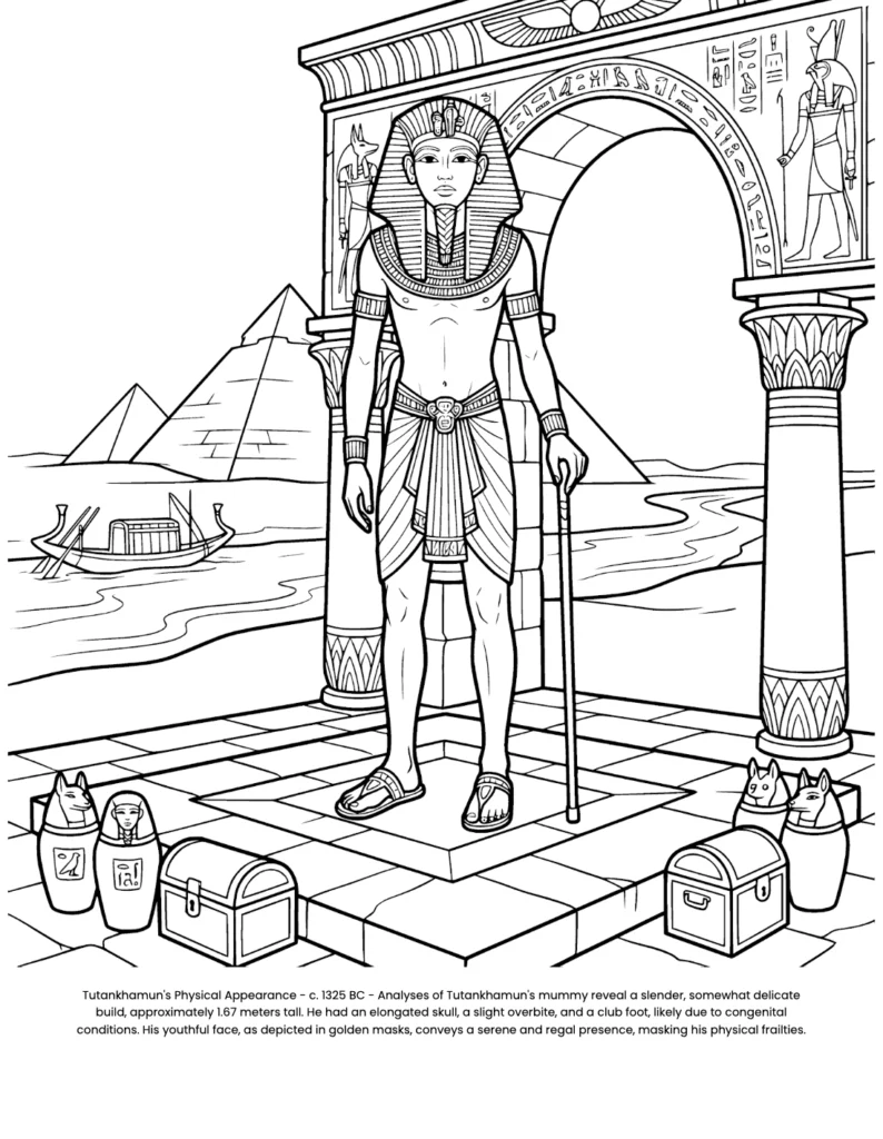 Tutankhamun: the Coloring Book coloring page preview