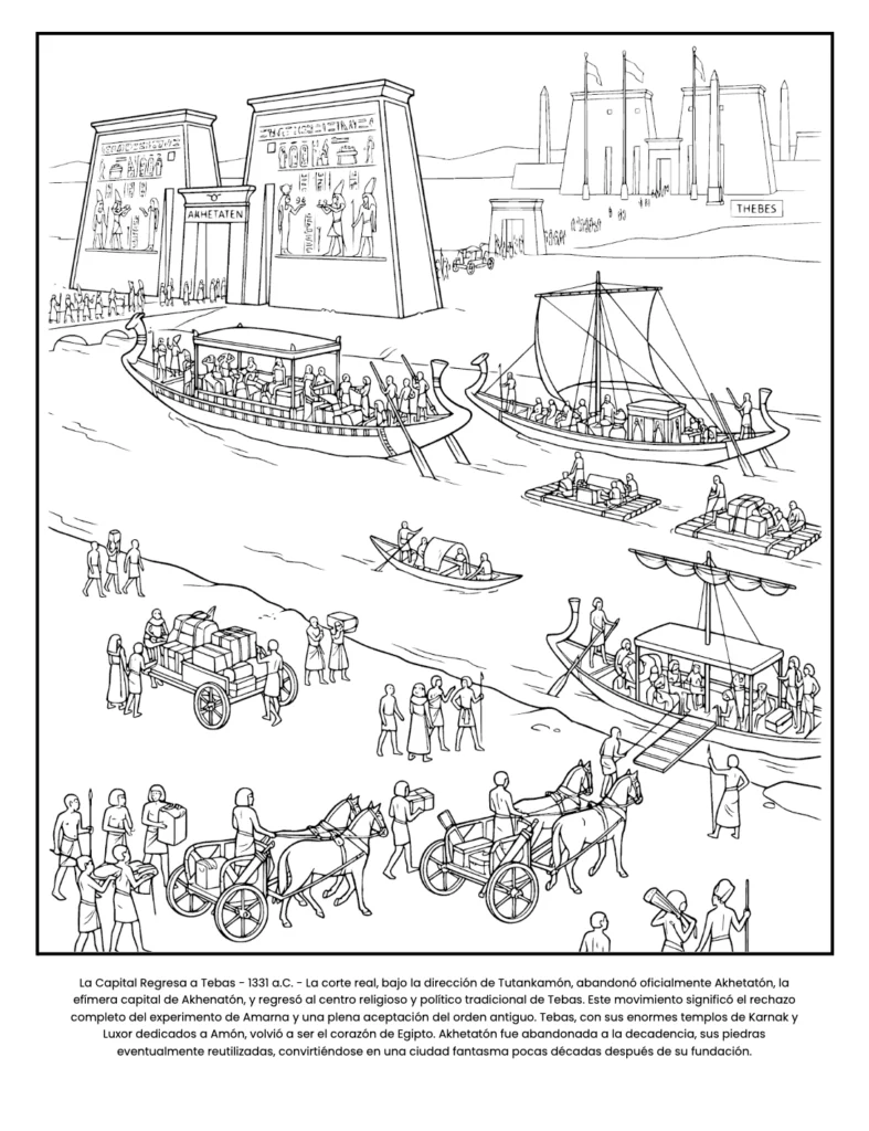 Tutankamun: el Libro de Colorear coloring page preview