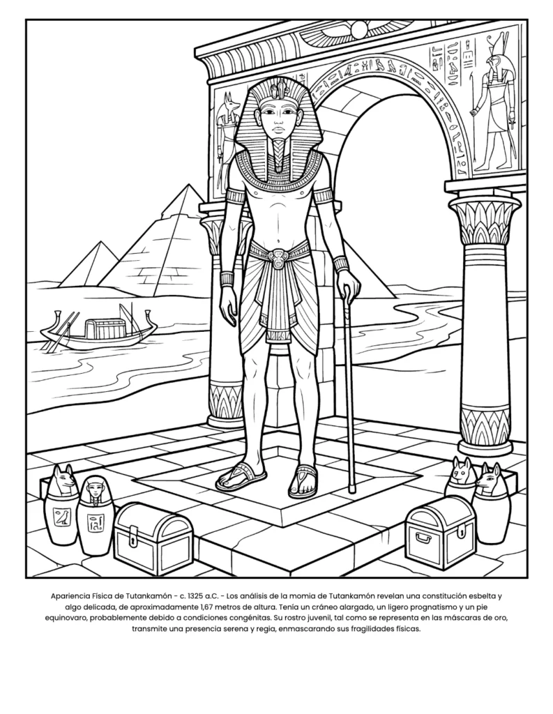Tutankamun: el Libro de Colorear coloring page preview