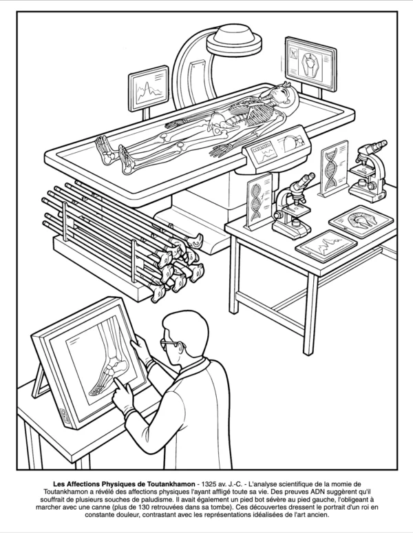 Toutankhamon livre coloriage
