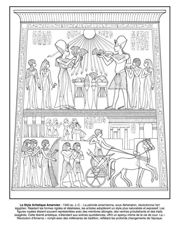 Toutankhamon livre coloriage