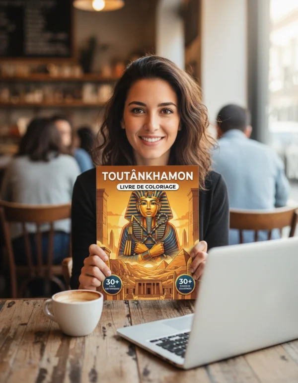 Toutankhamon livre coloriage