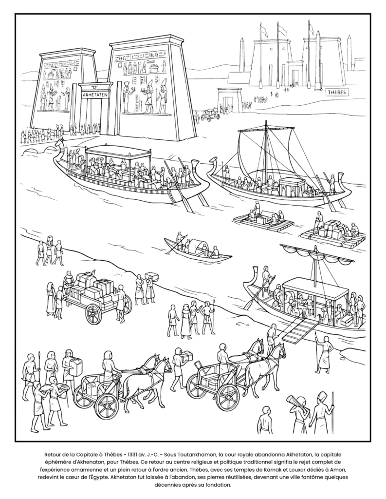 Toutankhamon : le Livre de Coloriage coloring page preview