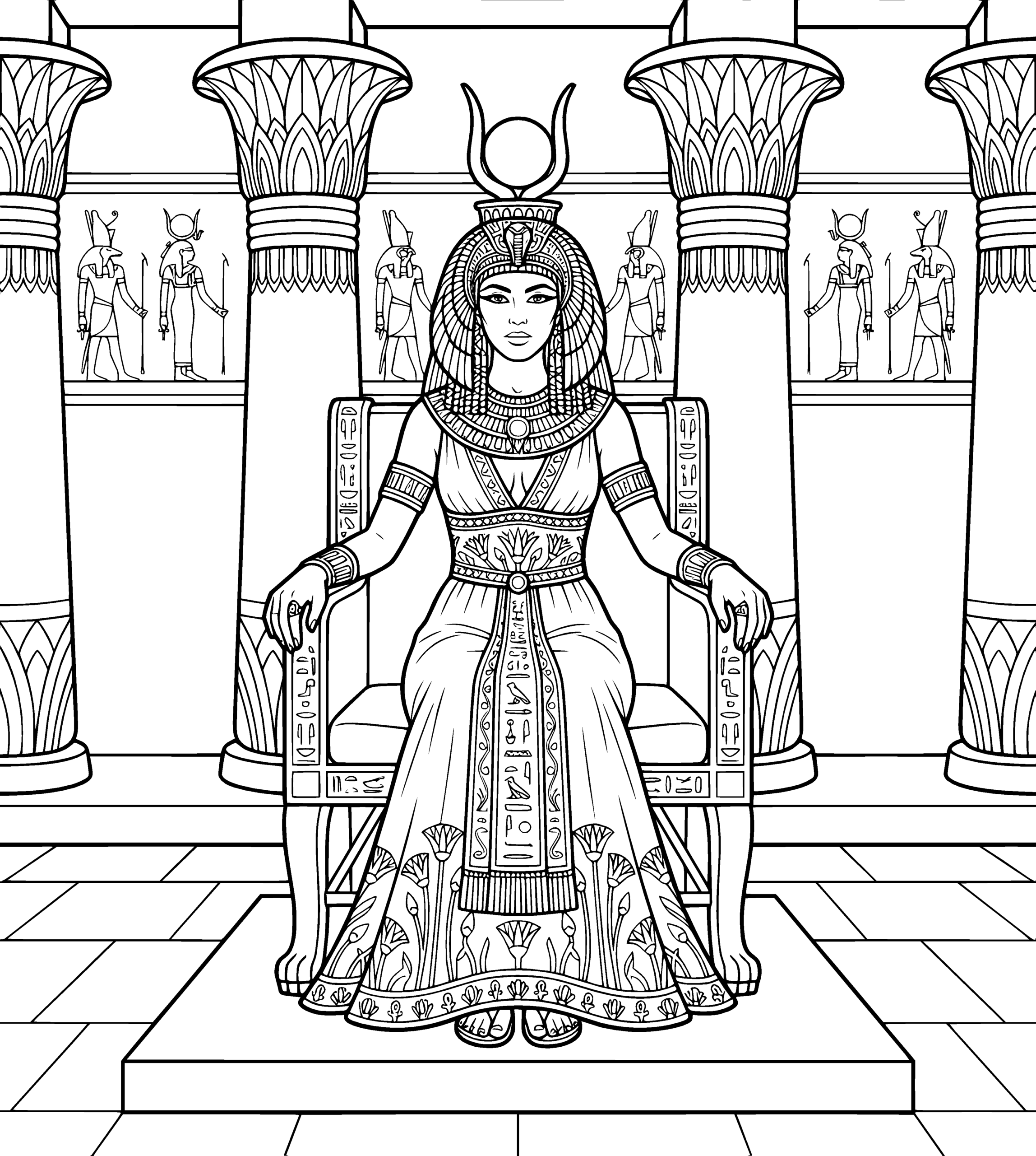 Before — Cleopatra: the Coloring Book