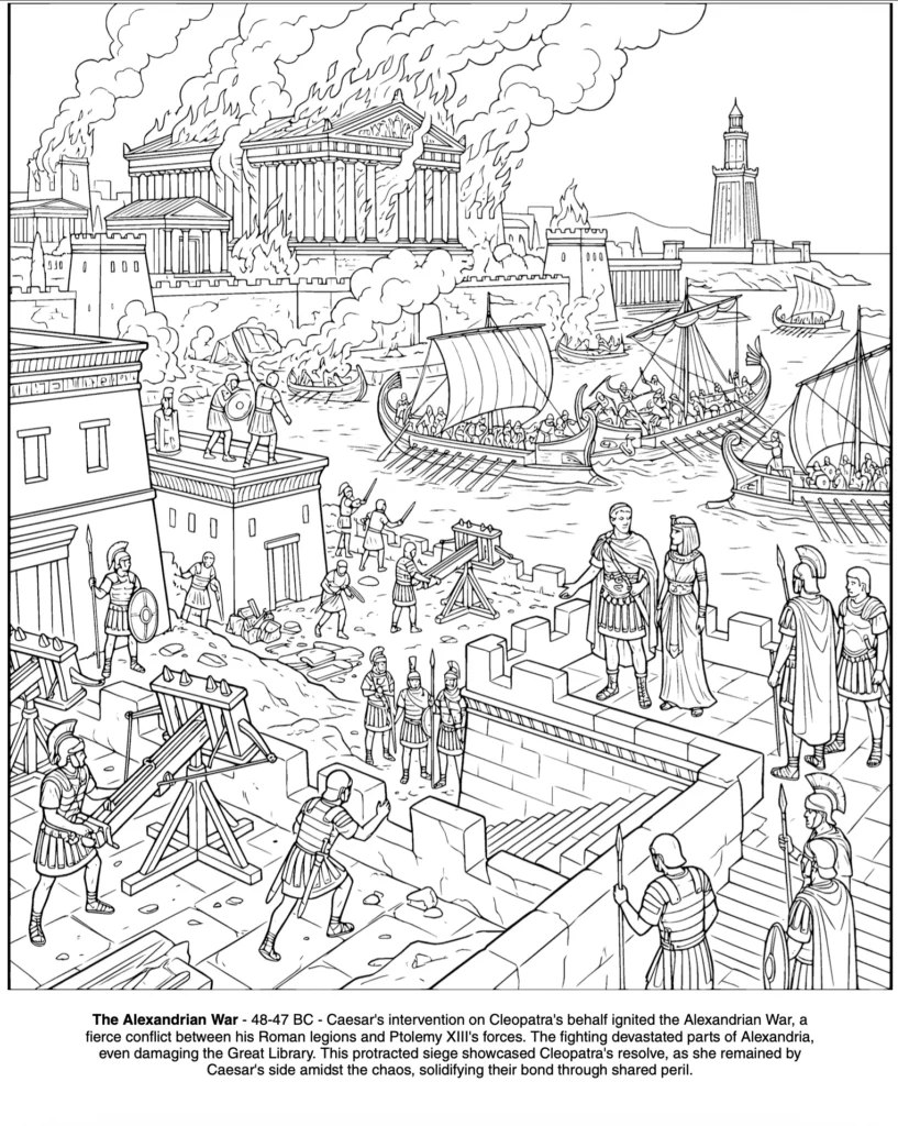 Cleopatra: the Coloring Book coloring page preview