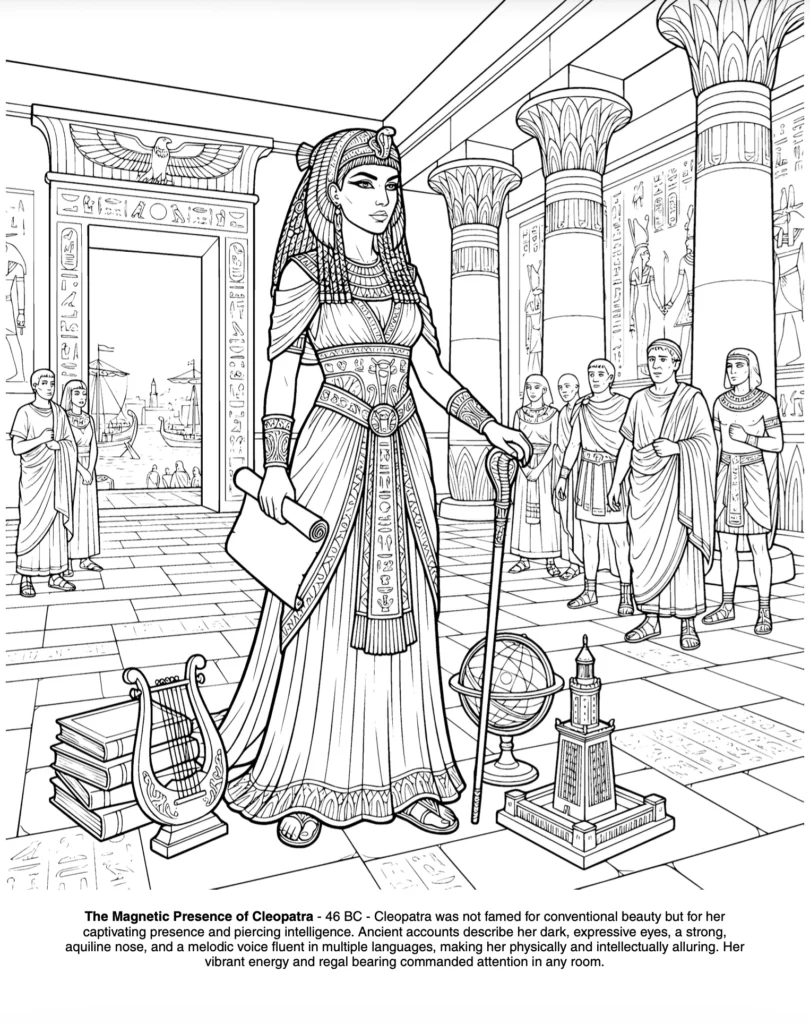 Cleopatra: the Coloring Book coloring page preview