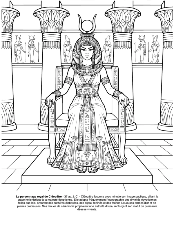 Cleopatre Livre Coloriage