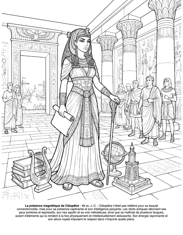 Cleopatre Livre Coloriage