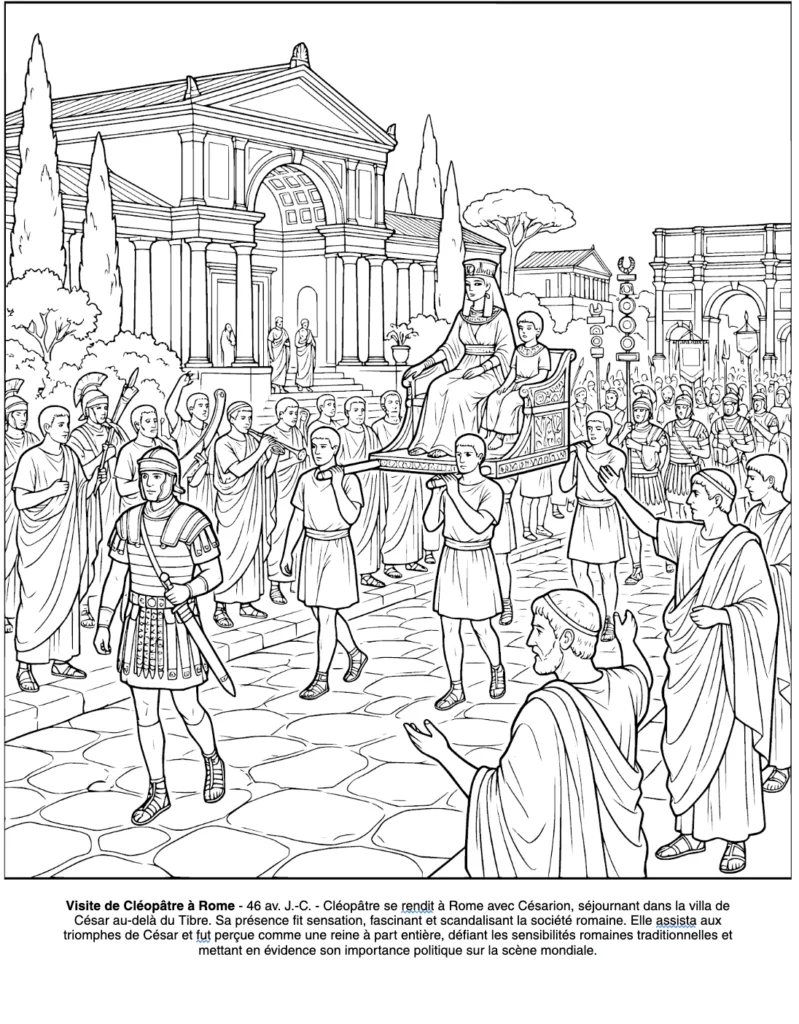 Cleopatre : le Livre de Coloriage coloring page preview